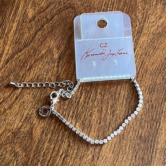 CZ by Kenneth Jay Lane Adjustable Sparkling Bracelet or Anklet - New with Tags - Picture 3 of 12